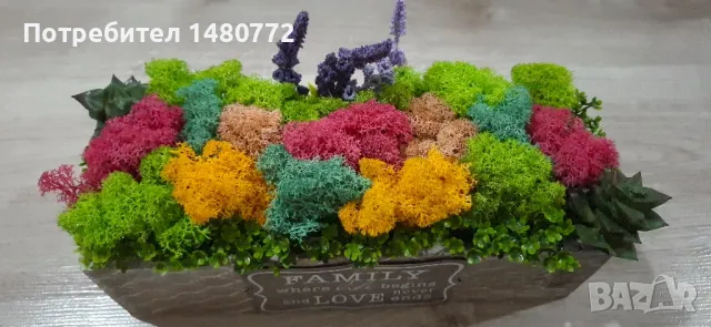 Цветна градинка със скандинавски мъх, снимка 13 - Декорация за дома - 47933132