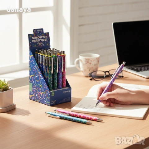 6294 Химикал Smooth Writing, 0.7 мм, цветен модерен дизайн, снимка 3 - Ученически пособия, канцеларски материали - 53231348