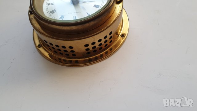 Стар месингов кварцов корабен часовник, снимка 3 - Антикварни и старинни предмети - 43077979