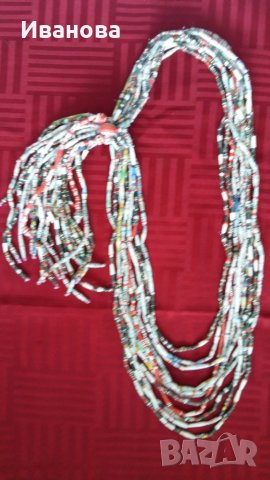 Ръчна изработка на бижута от хартия и квилинг  0.50лв лакирани са със декопажен лак, снимка 5 - Колиета, медальони, синджири - 28741190