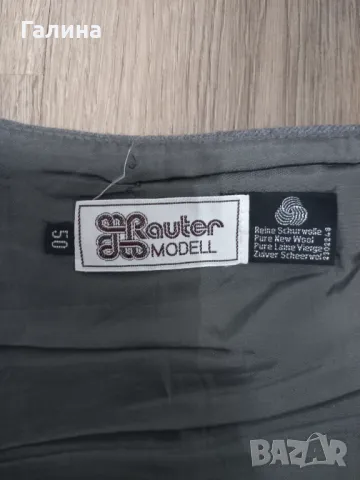 Сива вълнена пола, снимка 5 - Поли - 48394581