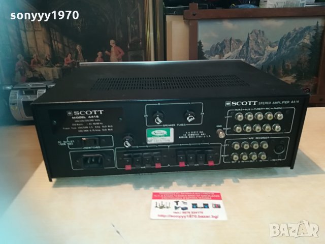 поръчан⭐scott a416 amplifier-made in usa 2704211403⭐, снимка 17 - Ресийвъри, усилватели, смесителни пултове - 32696574