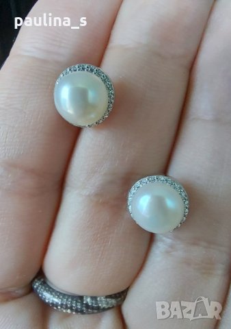 Японски дизайнерски обеци с естествена перла и циркон - проба 925 / Oт "Swan" pearls , снимка 10 - Обеци - 33148077