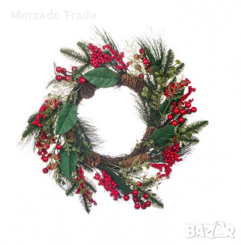 Коледен декоративен венец Mercado Trade, Плодове, 56см