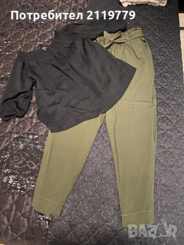 Дамски сет от панталон и блузка, снимка 3 - Панталони - 44855470