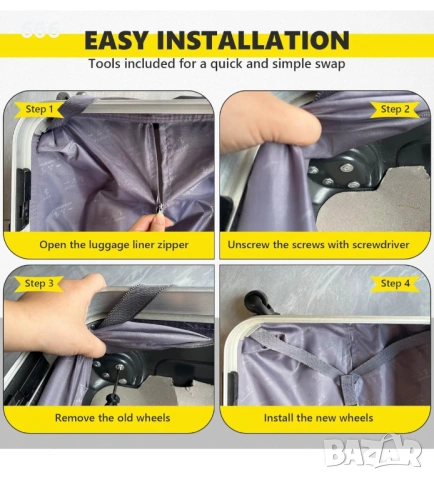 Резервни колела за куфари, снимка 5 - Други стоки за дома - 53248186