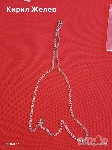 Сребърен синджир плетка тип КАРДИНАЛ много красив стилен дизайн 40067