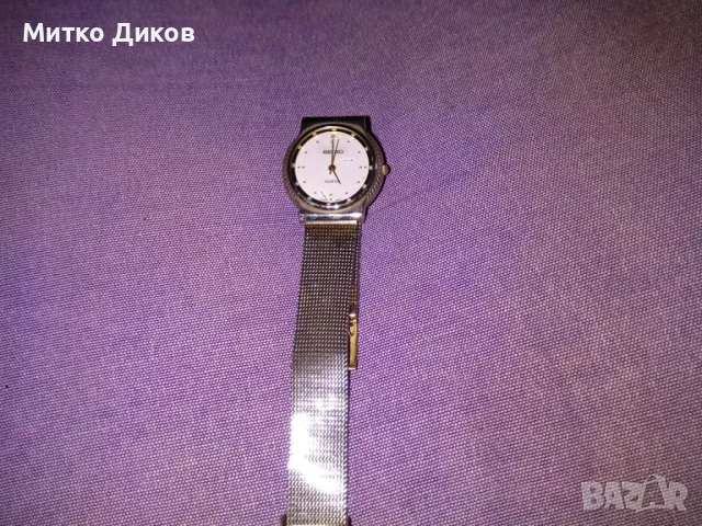 Seiko Japan марков японски кварцов часовник метална каишка, снимка 2 - Мъжки - 47454670