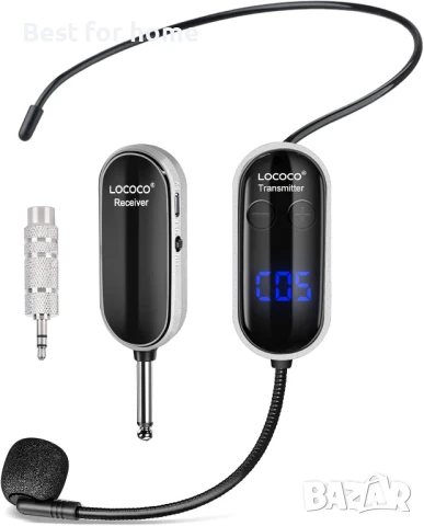 UHF безжична микрофонна система със слушалки