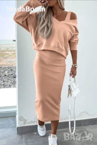 🔝Стилни дамски комплекти от две части / 3 цвята🔝, снимка 2 - Рокли - 44015474