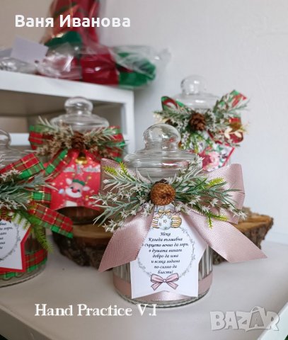Коледен буркан свещ, снимка 5 - Буркани, бутилки и капачки - 38306208