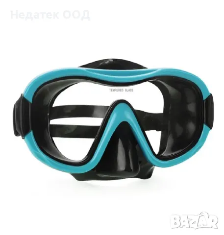Детска маска за плуване, тюркоаз, 12+ години., снимка 2 - Водни спортове - 49633109