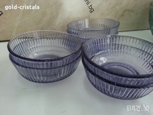 ретро купички цветно лилаво стъкло , снимка 9 - Антикварни и старинни предмети - 26224592