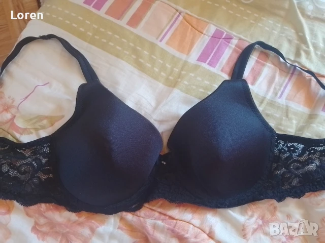 Черен сутиен с оттенък и дантела М, снимка 3 - Бельо - 51384332