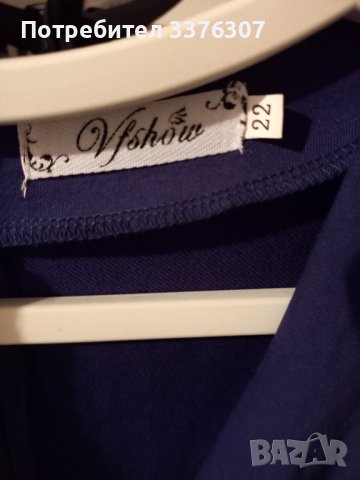 Продавам нова рокля тъмносиня от памук и еластин XL, снимка 3 - Рокли - 43434772
