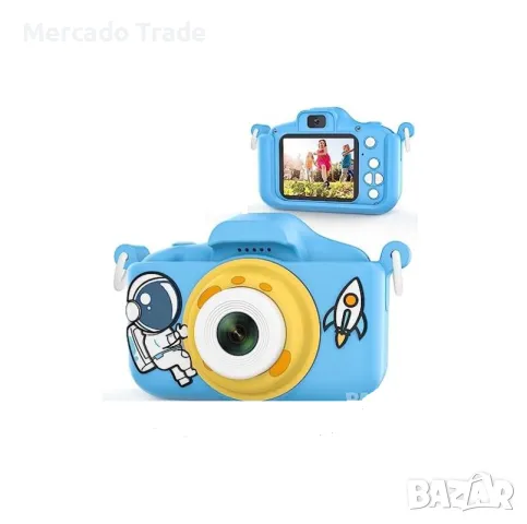 Детски фотоапарат Mercado Trade, Космос, С кейс, Син, снимка 2 - Образователни игри - 48344675