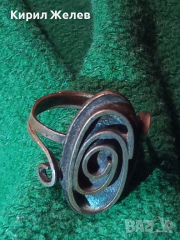 СТАРИНЕН ПОСРЕБРЕН Арт НУВО ПРЪСТЕН от ПАТИНИРАН с ОКСИДАЦИЯ МЕЛХИОР - МАЙСТОРСКА РЪЧНА РАБОТА 40608, снимка 18 - Антикварни и старинни предмети - 42843747