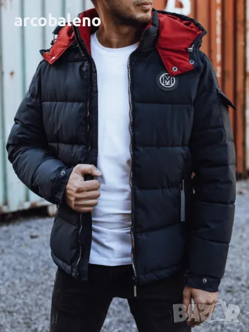 Мъжко зимно ватирано яке с качулка, 4цвята , снимка 6 - Якета - 47434573