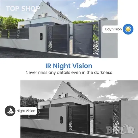 Интелигентен Wi-Fi звънец с безжична камера с детекция на движение, нощно виждане, снимка 7 - Друга електроника - 48785718