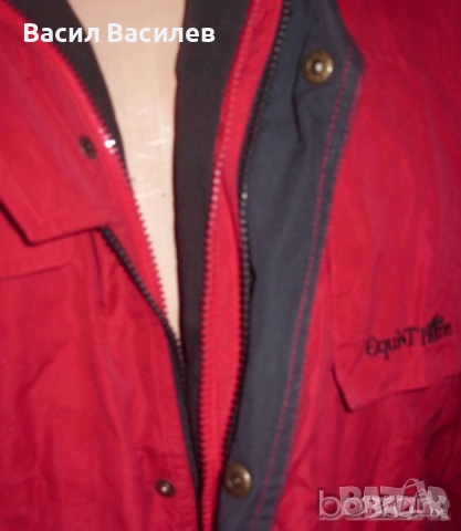 Equi Theme микрофибър зимно дамско яке червено с качулка размер M, снимка 5 - Якета - 51930978