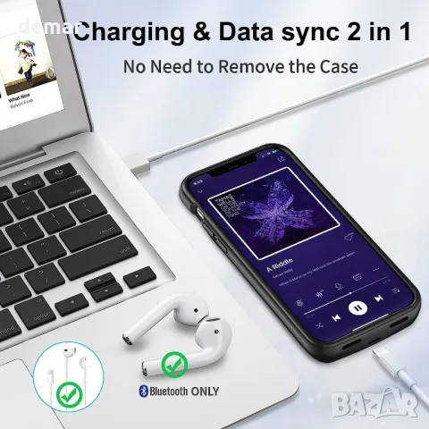 Калъф с батерия YISHDA за iPhone 11  (6,1 инча), 7000mAh, черен, снимка 6 - Калъфи, кейсове - 49128477