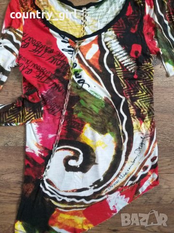 desigual - страхотна дамска блуза, снимка 2 - Блузи с дълъг ръкав и пуловери - 28045457