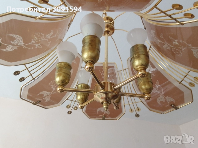 Винтидж полюлей месинг стъкло , снимка 18 - Антикварни и старинни предмети - 52037993