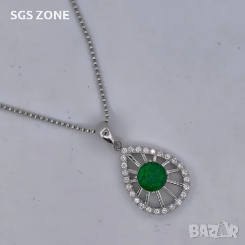 Сребърна Висулка с Топаз💎, снимка 4 - Колиета, медальони, синджири - 49932668