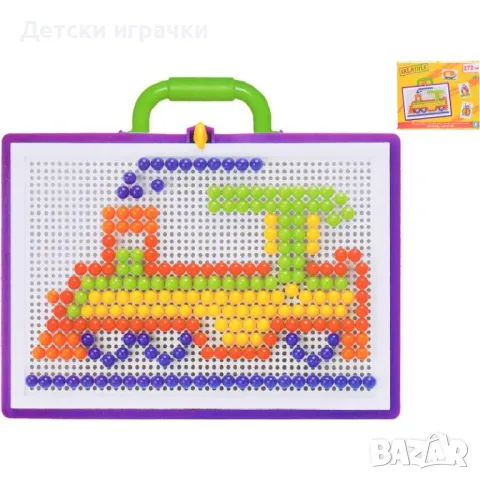 Креативен комплект Мозайка в куфар 272 части, снимка 3 - Игри и пъзели - 48493477