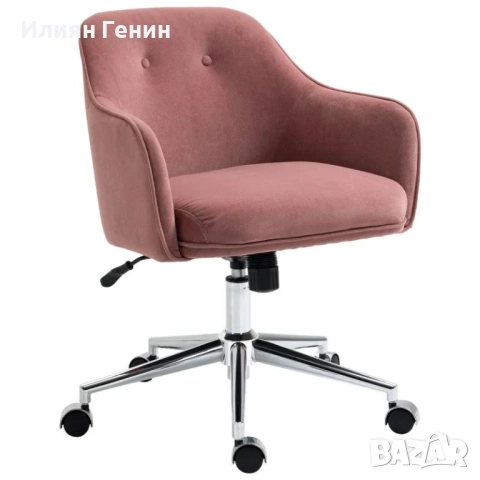 Офис стол Vinsetto с копчета, регулируема височина, функция люлеене, снимка 6 - Столове - 51970888