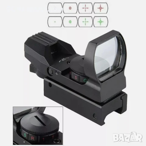 Тактически бързомерец мерник прицел с 4 фигури бързомер за въздушна пушка пистолет лов еърсофт, снимка 5 - Оборудване и аксесоари за оръжия - 51051662