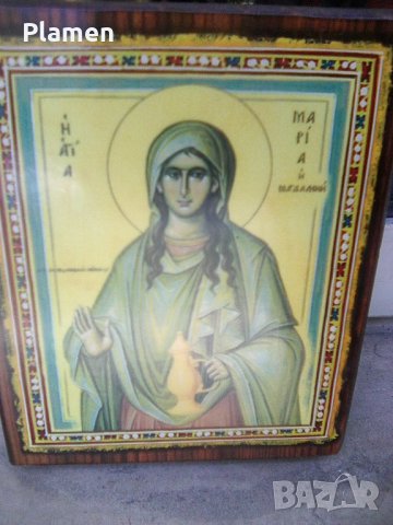 Гръцка икона на Мария Магдалена, снимка 4 - Други ценни предмети - 37225921