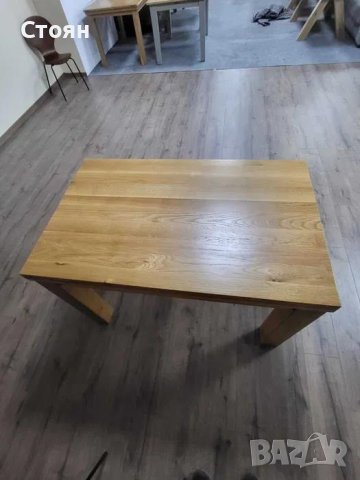 Малка дървена трапезна маса от 100 % дъб, снимка 12 - Маси - 43171541