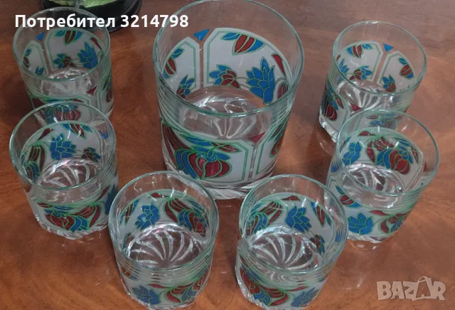 Италиански стъклен сервиз за безалкохолно , снимка 4 - Сервизи - 48213003