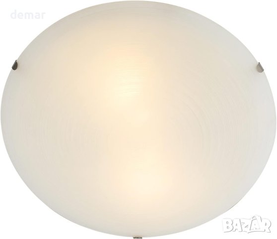 Традиционно матирано бяло 30 см стъклено таванно осветление| 2 x E27 |, снимка 5 - Лампи за таван - 43143679