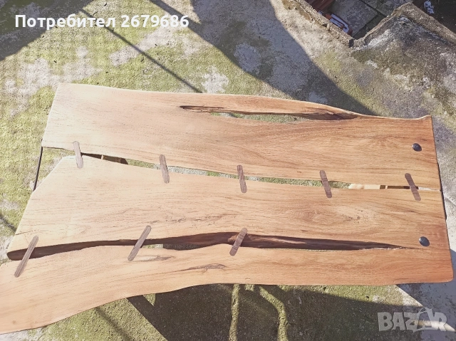 Ръчно изработена холна маса от масивен дъб и круша , снимка 2 - Маси - 53160600