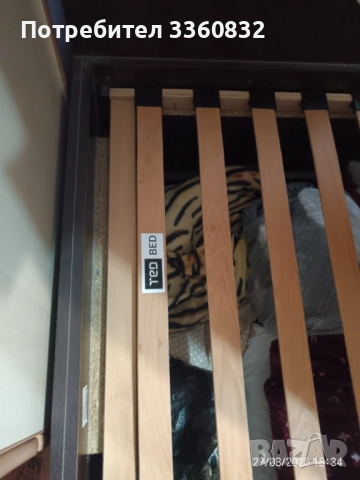 Единично легло - сандвич с един двулицев матрак + подматрачна рамка, снимка 5 - Спални и легла - 51532164