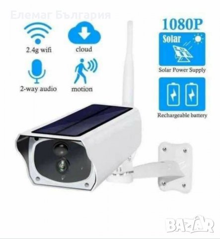 СУПЕР ПРОМОЦИЯ Соларна безжична WIFI Камера FULL HD външен монтаж IP65, снимка 7 - HD камери - 39710827