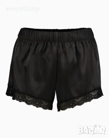 Къса долна пижама в черно, снимка 1