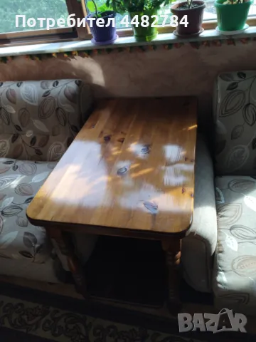 Комплект фотьойли и маса, снимка 2 - Дивани и мека мебел - 50413450