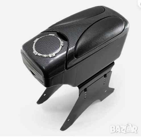 Rex carbon + 3G 48007 Универсален подлакътник за автомобили, с поставка за чаша,  черен с карбон, снимка 2 - Аксесоари и консумативи - 51545795