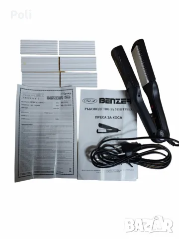 Преса за коса Benzer BR-1702-HCR с керамични приствки, 2 ГОДИНИ ГАРАНЦИЯ, снимка 1