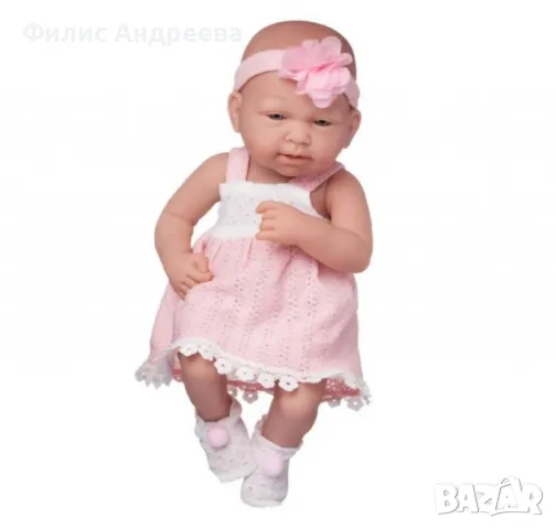 Кукла Junfa Pure Baby в розово 35см, снимка 5 - Кукли - 48298264