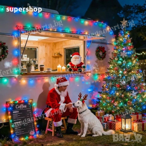 Светещ Коледен Гирлянд 50м. с 250 светодиода и 8 режима на светене , снимка 11 - Други - 52332112