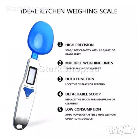 3в1 Кухненска везна – мерителна лъжица 0.1г до 500г, снимка 3 - Аксесоари за кухня - 38497960