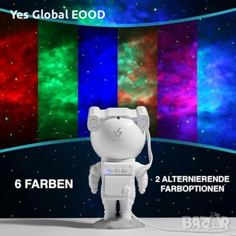 SWIFTVEIN проектор звезден небосклон астронавт с дистанционно, снимка 2 - Друга електроника - 53247673