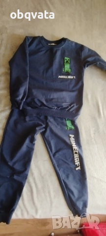 Тъмносин комплект Minecraft за момче 128см