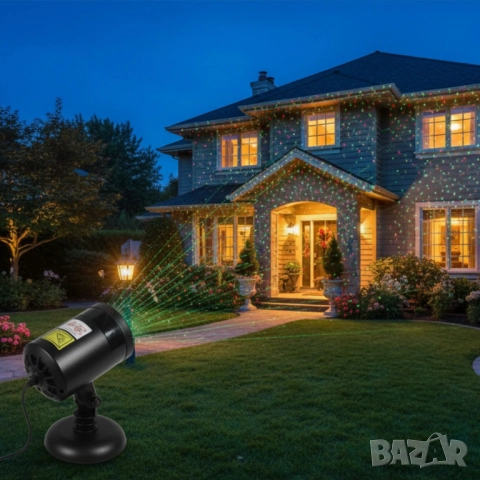 Лазерен прожектор за двор и фасада с 9 режима на светлина, снимка 6 - Други - 52042156