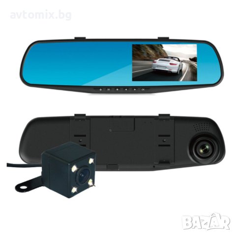 Видеорегистратор за автомобил с предна и задна камера, огледало с монитор FullHD 1080P , снимка 4 - Аксесоари и консумативи - 40071065