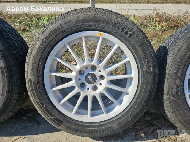 джанти R17 / ET45/7J цент. отвор 66,1 болтове 5Х114,3 гуми 215/60/R17, снимка 3 - Гуми и джанти - 49206623